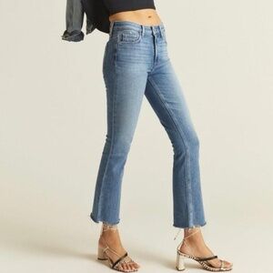 PAIGE Rory Crop Flare Jeans Size 28 Medium Wash Mid-Rise